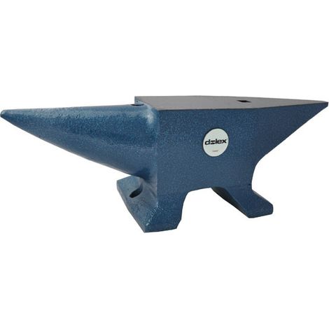 Dolex – Enclume en acier 410 – Poids 10 kg – 2 bigornes ronde et carrée – Table dressée, cémentée et trempée