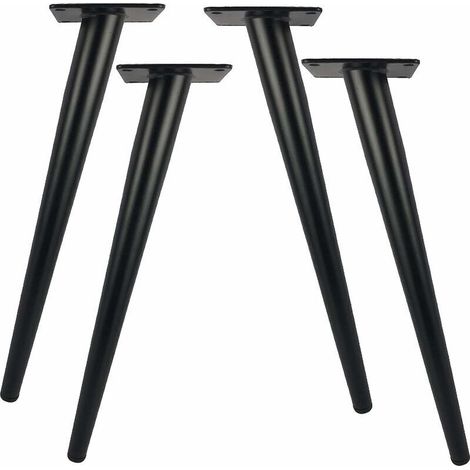 Lot de 4 pieds de table en métal d'une longueur de 30cm pour meuble moderne, commode, armoire, bureau, méridienne, pieds de support de meubles de rechange, capacité de 800 kg (1/4)