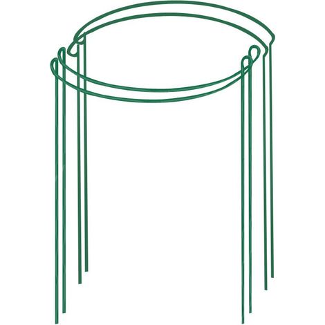 Lot de 4 Piquets de Soutien pour Plantes de Jardin, Support de Plantes de Jardin Demi-Rond pour Tomate, Pivoines, Hortensia, Vigne, Plantes Grimpantes Fleur Intérieur Extérieur (20 x 35 cm) (1/5)