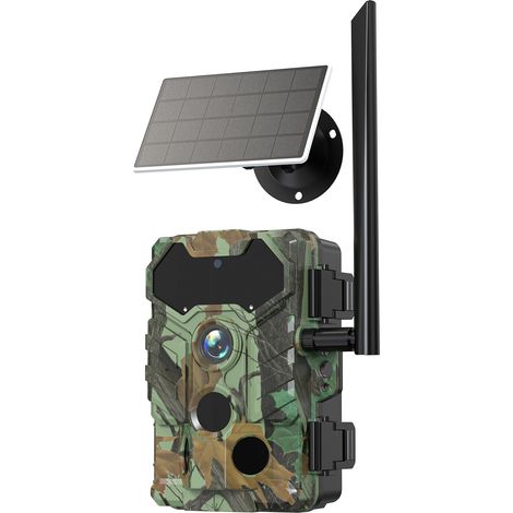 LIFCAUSAL – Kabellose 32-MP-Wildkamera für den Außenbereich mit Solarstrom, Infrarot, Bluetooth, 4G-SIM-Karte und Sofortverbindung zur Wildtierüberwachung (1/5)