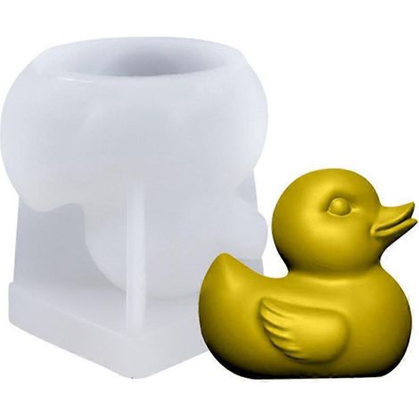 3D-Cartoon-Ente Epoxidharzform Aromatherapie Gips Silikonform DIY Bastelarbeiten Seife Kerzen Gießwerkzeug