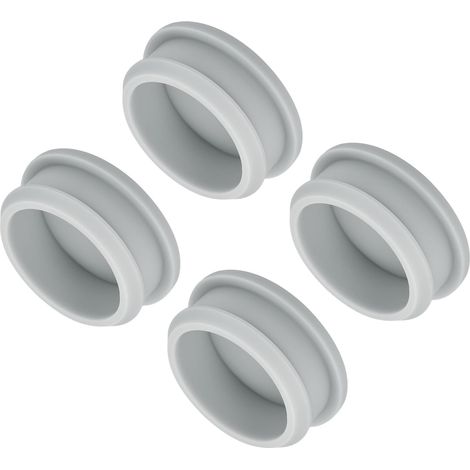 Bouchon de Trou en Silicone à Verrouillage à Pression, Couvercle d'Étanchéité en Caoutchouc de Type Panneau Encastré Rond pour Cloisons Étanches 38.6mm/1.52" Diamètre Gris, 4Pcs (1/5)
