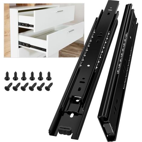 Drawer Runner, Load Capacity Up to 45kg, Ball Bearing, 300mm Extension, 1 Pair (2 Pieces) (1/5)