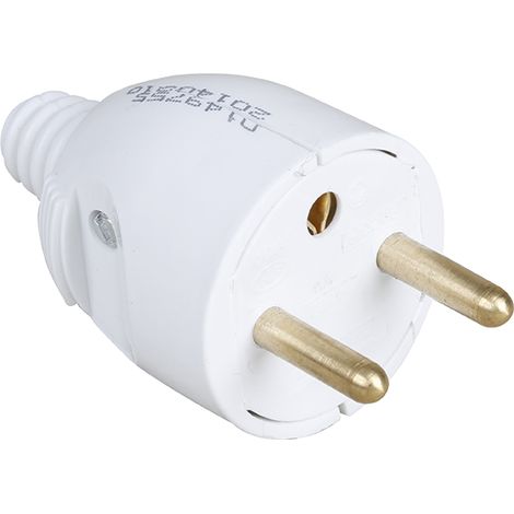 Männlicher Steckkartenhalter 2P+T 16 A rechts weiß - EUROHM - 61020 (1/2)
