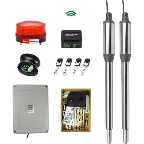 Ouvre-Porte Automatique en Acier Inoxydable for portails PKM-101 jusqu'à 16 Pieds de Long et 650 Livres for Portail à Double battant for la sécurité à Domicile/Ferme/Garage/Entreprise(Kit 6) (1/5)