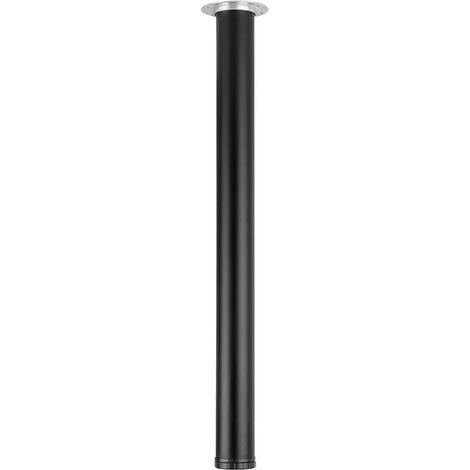 Legs TS001 Tischbein, 820R/60mm, mattschwarz Centrale Brico