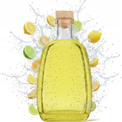 ASTERIA Bottiglia in vetro da 250 ml con tappo di sughero per liquori, vino, tinture, rum