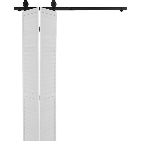 Kit de quincaillerie pour porte de grange coulissante, installation facile, fonctionnement fluide, 52inch-a (1/2)