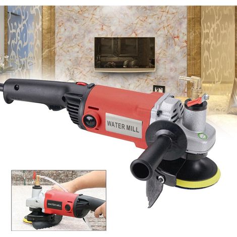 Polissage et ponceuse - Ponceuse à pierre humide - 1400 W - Plateau de polissage - Tuyau d'eau - Buse d'eau - Kit d'accessoires (1/5)