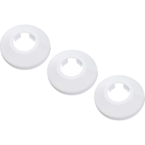 Radiator Hose Covers, 3 Pieces PP Plastic Water Pipe Sleeves for 0.79"/20mm, Decoration Patches Formwork Rosette Pipe Heating Plumbing Boiler Wall Stove, White (1/5)