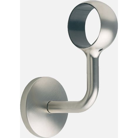 Burger – Support de main courante en inox brossé – Pour fixation intérieure – Métal durable – Adapté pour murs et rampes