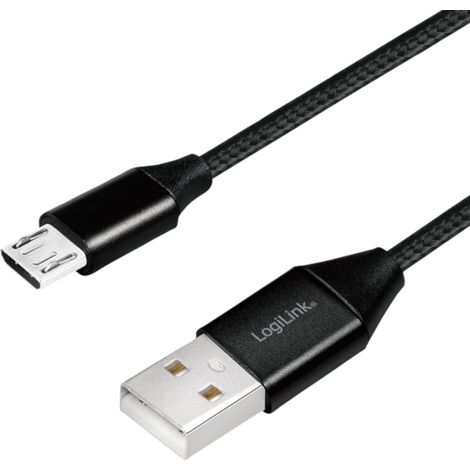 Logilink Cavo USB Micro-B Maschio/USB-A Maschio 1 m Nero (1/5)