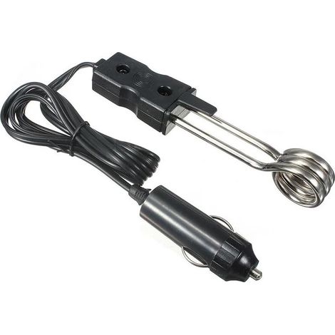 Calentador de inmersión automático, hervidor, calentador de inmersión de viaje, calentador de inmersión portátil, camping al aire libre, negro