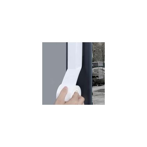 Blanche Bande d'étanchéité pour fenêtres et portes, 5 cm x 20 m, idéale pour l'hiver. Isolation thermique et étanchéité pour fenêtres et portes, compatible avec les climatiseurs. Se retire facilement