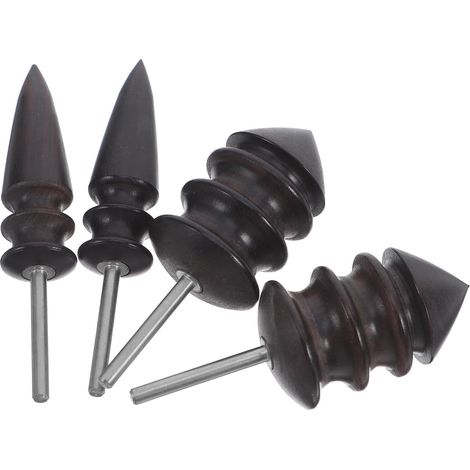 4 Pièces Outil de Ponçage pour Cuir Multifonction en Acier Inoxydable et Bois, Accessoire de Polissage pour Bords Lisses sur Paquet et Selles, pour Projets de Maroquinerie (1/5)