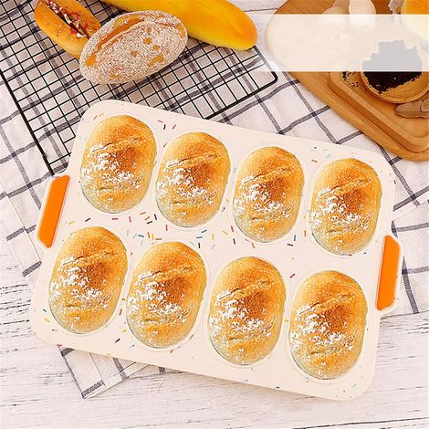 MINKUROW - Moldes De Silicona Para Pan, Para Hornear, Cupcakes, Magdalenas, Tartas, Pudín, Horneado, Antiadherente (Multicolor) (1/5)