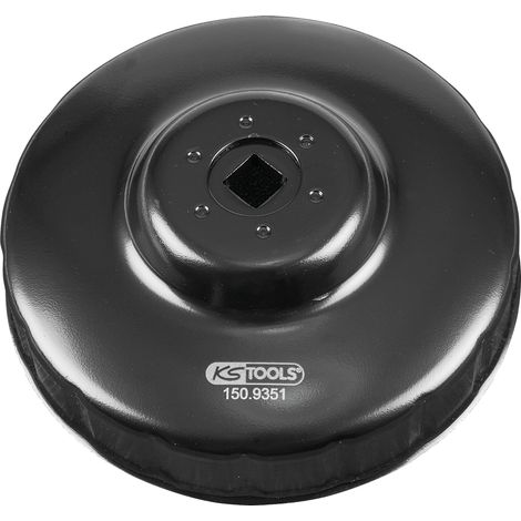 KS Tools - Cloche pour filtre à huile 3/8'', diamètre 108 mm / 18 cannelures - 150.9351 (1/4)