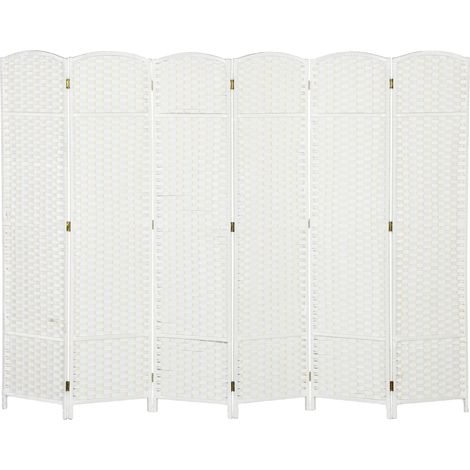 Biombo 6 panneaux pliable 240x170 cm blanc (1/5)