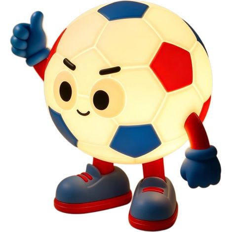 Kinder Nachtlicht Fußball 8 Farben einstellbar LED Silikon Touch (1/5)