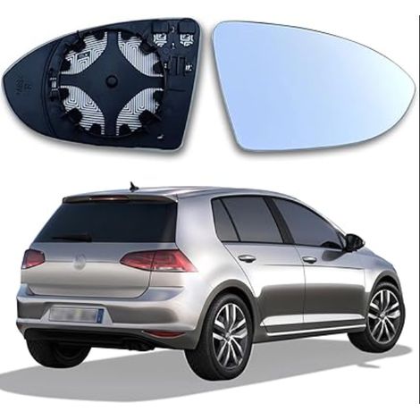 Retroviseur 7 Miroir Glace Verre De Rétroviseur Droit Côté Passager pour 7 Convexe Dégivrant Droite Chauffant Asphérique avec Plaque de Support (1/5)