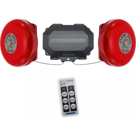 Récepteur extérieur armable sans fil 800m double cloche - 2 zones / Durée réglable / SOS (PROTECT 800) (1/5)
