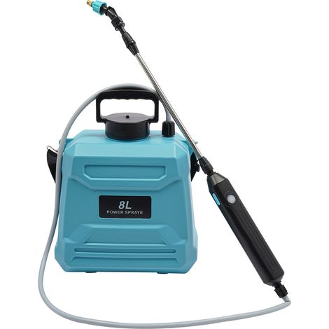 Pulvérisateur électrique à dos 8 L, avec 3 buses, pulverisateur de jardin alimenté par Batterie, pour arrosage désinfection et lavage voiture (bleu) (1/5)