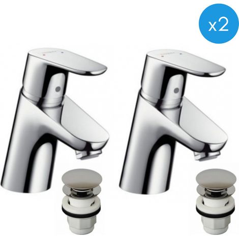Hansgrohe Focus 70 Lot de 2 mitigeurs de lavabo (31604000-DUO)