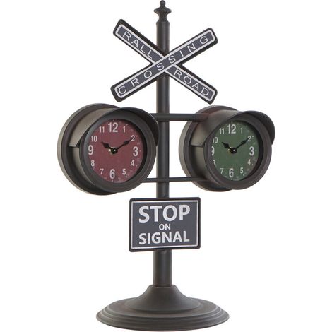 DKD Home Decor Horloge de Table Vintage Noir 36x22x52 cm (1/3)