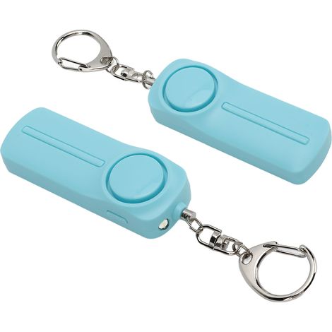 Mini Alarme Personnelle 130dB pour Femmes et Personnes Âgées - Dispositif de Protection d'Urgence Portable Bleu