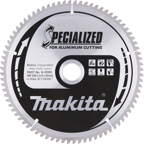 Makita B-33308 Lama Sega Circolare Specialized 250x30mm 80T Alluminio