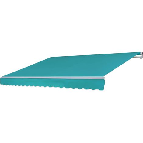 Funda de recambio para toldo HHG-471, toldo de brazos articulados funda de recambio protección solar, 2,5x2m, Poliéster turquesa