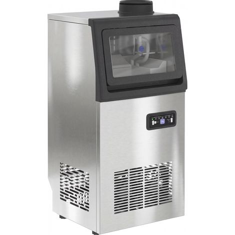 Gewerblicher Eiswürfelbereiter, 45 kg/Tag, Edelstahl, freistehend