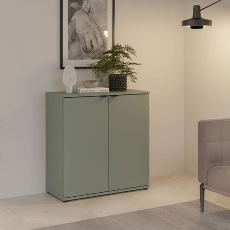 Mobile multiuso Segno con due ante  L 80 cm. colore verde salvia