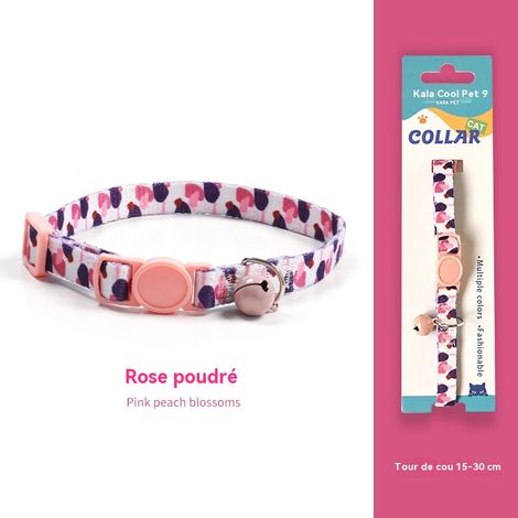 Collier pour chat avec clochette - Sécurité anti-étranglement - Couleurs tendance - Convient aux chats ayant un tour de cou de 15 à 30 cm