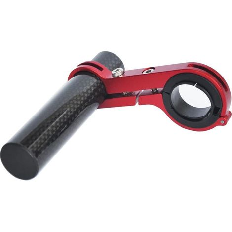 Rallonge de Guidon de Vélo Support en Fibre de Carbone Pince en Alliage D'aluminium pour Compteur de Vitesse de Vélo Phare Porte-lumière de la Lampe (1/3)