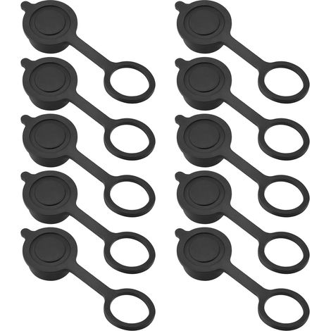 10PCS Couvercles de Connecteur d'aviation GX12 Compatible avec Prises de Connecteur d'aviation Capuchon en Caoutchouc Manchon de Protection de Connecteur Circulaire Noir (1/5)