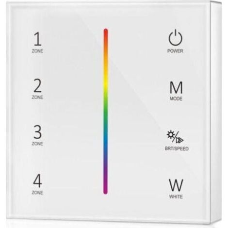 Variateur Tactile Monochrome RF en Saillie 4 Zones - RGB - SILUMEN (1/2)