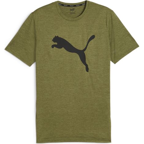 Puma Herren-T-Shirt Train FAV Heather CAT Grün 52235299 R M (1/5)