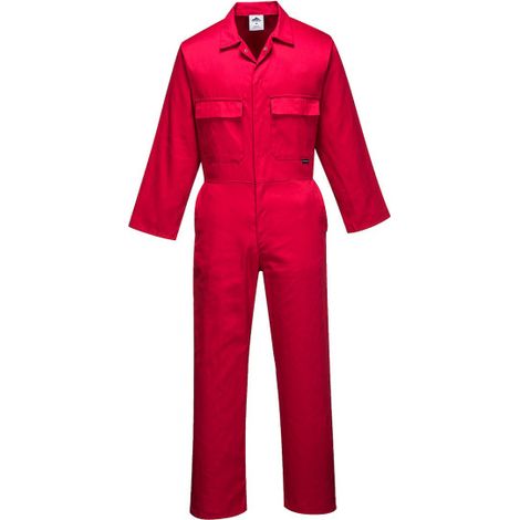 Mono laboral Euro Work cintura trasera elástica Regular S999 L Rojo