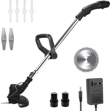 12V Electric Weed Killer, Cordless Brush Cutter with Adjustable Pole and Battery Powered, Lightweight and Quiet, 3-in-1 Foldable for Outdoor Use, Garden and Yard (1/5)