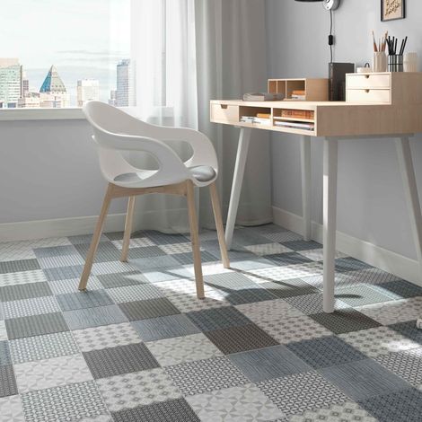 Carrelage premium effect ciment mat Vedado Patchwork 20x20 cm (1/3)