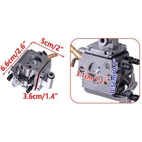 Carburateur pour Stihl MS192 MS192T MS192TC tronçonneuse Zama C1Q-S258 Carb carburant Tuyau (1/2)