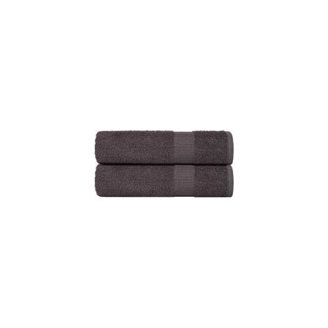 Handtücher, 2er-Set, anthrazit, 50 x 100 cm, 360 g/m² - Crezuo