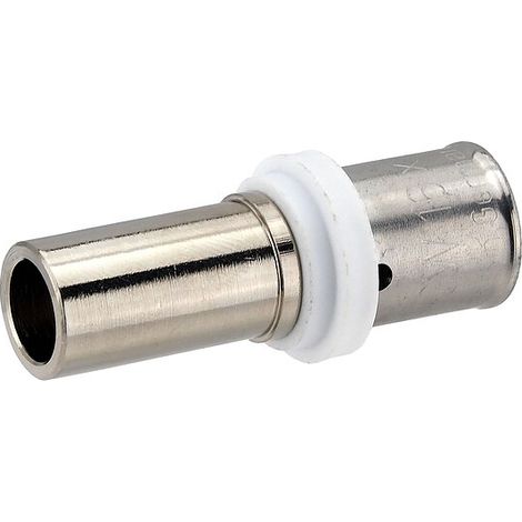 Pressfitting-Übergang 16 x 2,0 mm MV-Rohr auf 15 mm Kupferrohr - Pressanschluss vernickelt