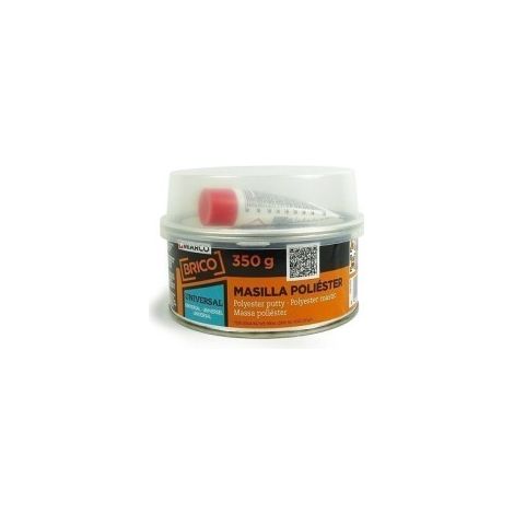 FPLUS masilla carroc.de relleno unv.350gr. , CARACTERISTICAS:
· Masilla de poliéster de dos componentes.
· Gran poder de relleno.
· Buena adherencia sobre materiales como madera, m