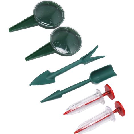Ensemble de 6 mini distributeurs de graines, semoirs portables et manuels pour carottes, laitues, gazon et épinards (1/5)
