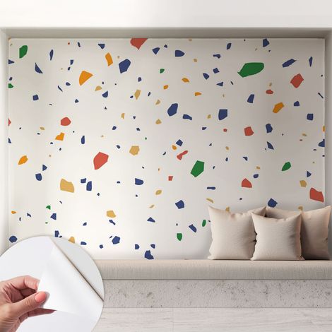 Papier peint autocollant adhésif installation rapide du papier peint durable et résistante Morceaux arc-en-ciel 208x146 cm (1/5)