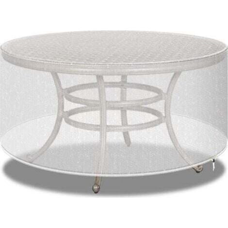 Telo di copertura in rattan per tavolo da giardino - Impermeabile - Rotondo - Extra Large 130x71cm Trasparente (1/4)