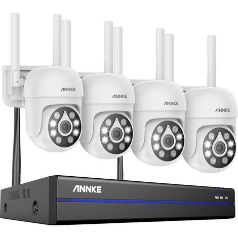 Système de vidéosurveillance, résolution 5MP, connectivité 16 canaux, 16CH NVR 4Pcs Caméra, Aucun (1/2)