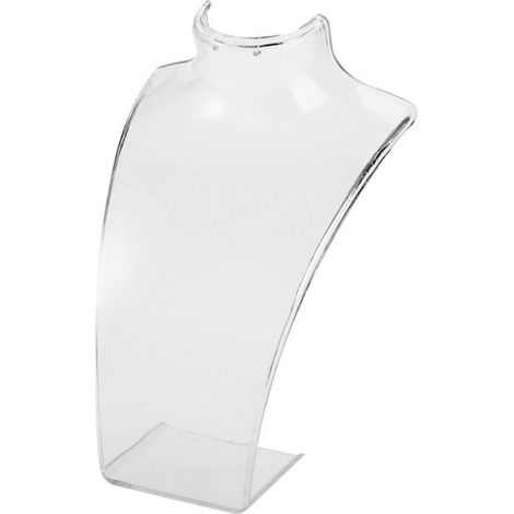 Buste de mannequin support de bijoux en acrylique design contemporain durable pour bijouterie et salon professionnel (1/5)